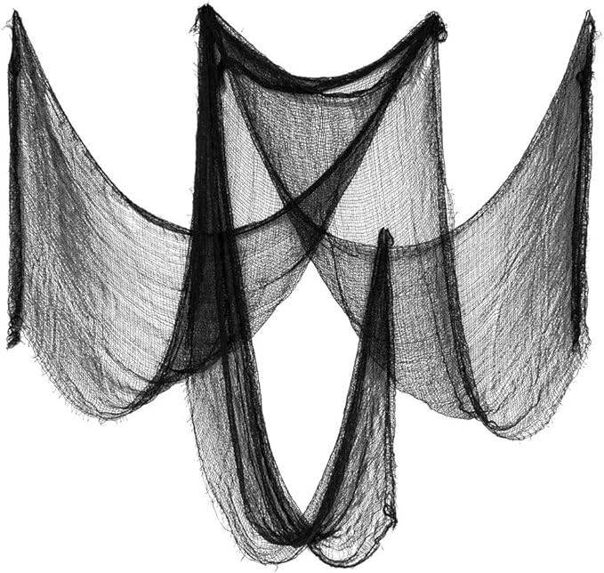Biubee Pack of 5 Halloween Black Creepy Cloth- Spooky Fabric Cloth Halloween Decorations Clearanc... | Amazon (US)