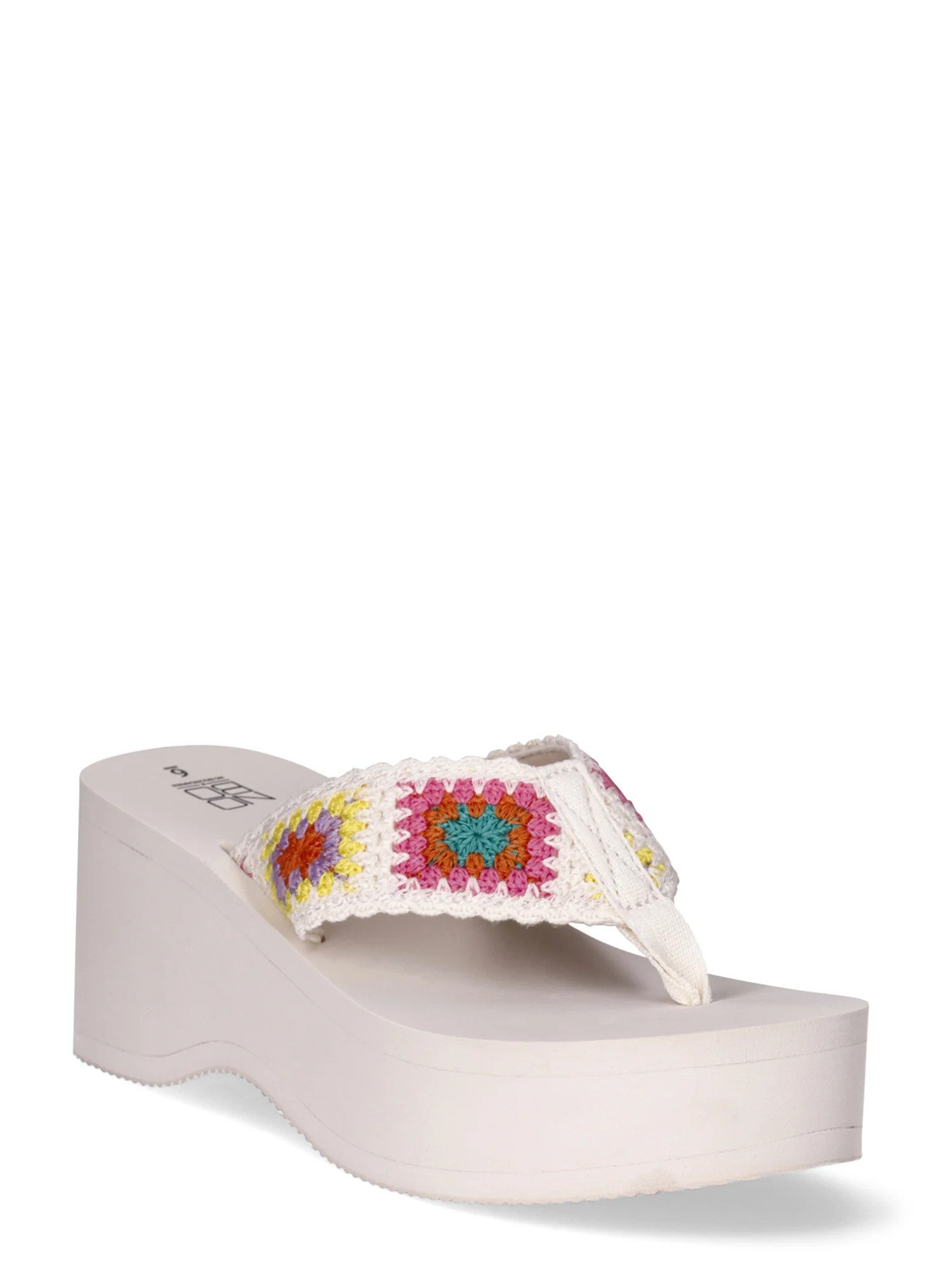 No Boundaries Women's Crochet Wedge Sandal | Walmart (US)