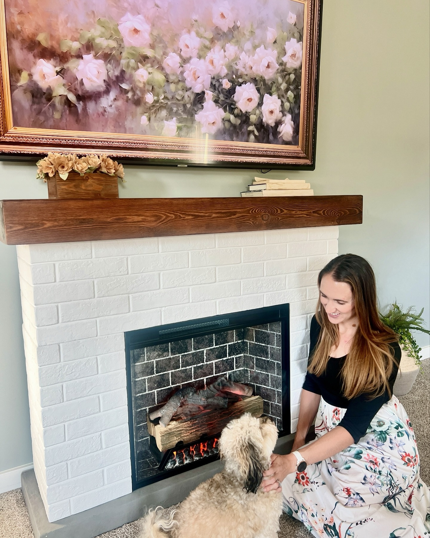 Make sure to swipe to the end for the before! Our master bedroom suite was in need of a little something to bring some warmth and coziness to the space. We decided to add the Country Living Jackson 55 Inch Wood Mantel with White Faux Brick Surround & 28” Smart Electric Fireplace and let me tell you, it has completely transformed the room!



#LTKHome