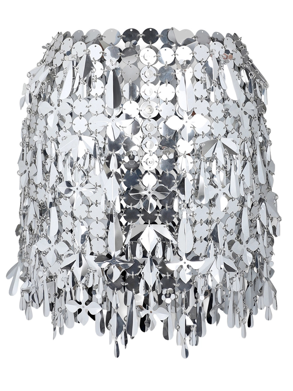 Cascading Disc Chain Mini Skirt Silver  | The Webster | The Webster