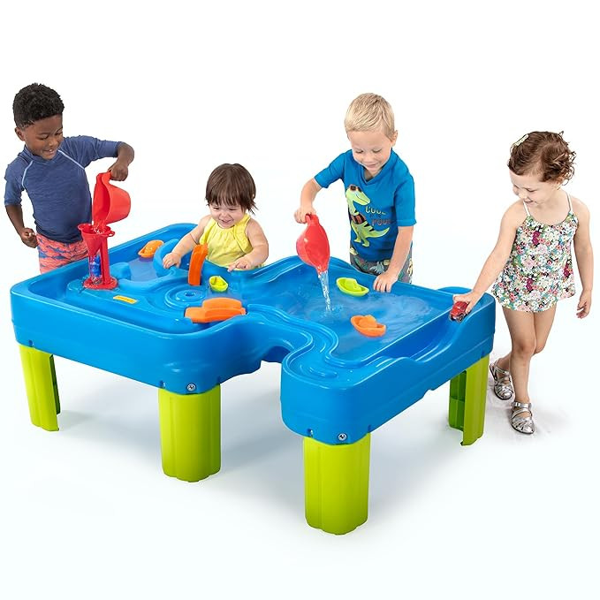 Simplay3 Big River and Roads Water Play Table, Outdoor Activity Table with Track Toys for Toddler... | Amazon (US)