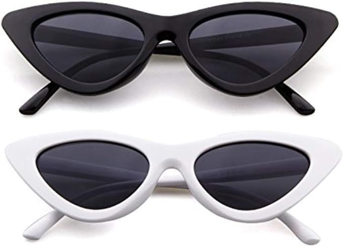 FOURCHEN Retro Vintage Narrow Cat Eye Sunglasses for kids heart shaped sunglasses | Amazon (US)