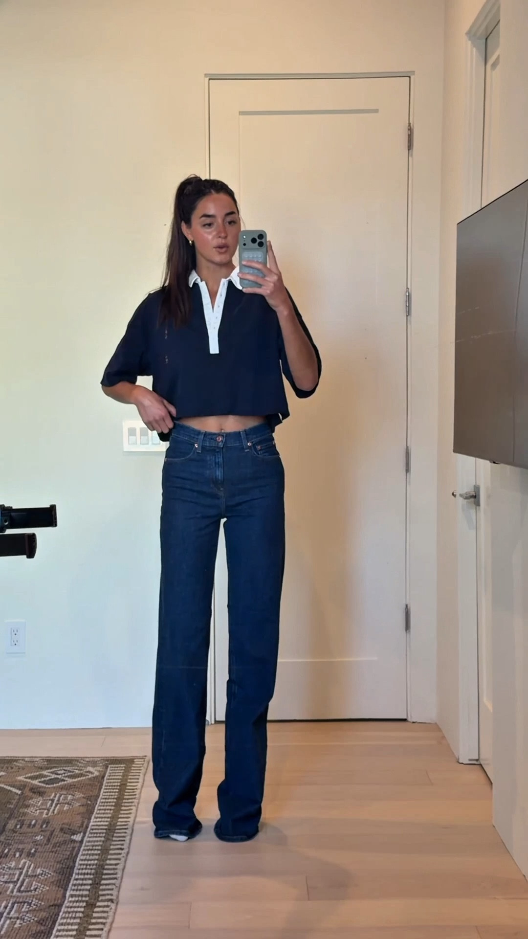 The cuff hack 🤝 tall girls dream 

- cut the hem out of these jeans and adds 8 inches 🙌🏽

#LTKSeasonal #LTKSaleAlert #LTKTall