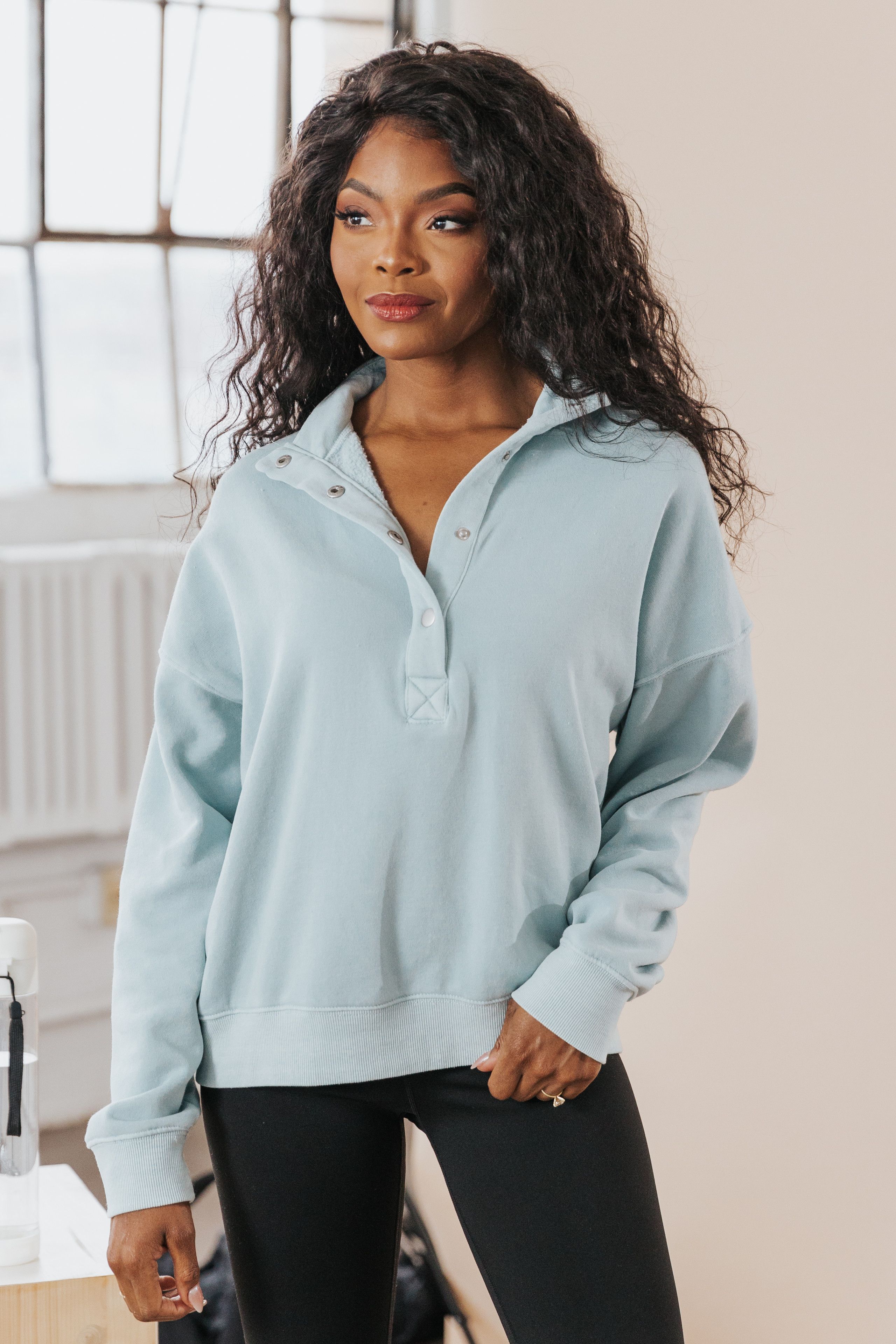 Thread & Supply Vanessa Dusty Blue Pullover | Magnolia Boutique