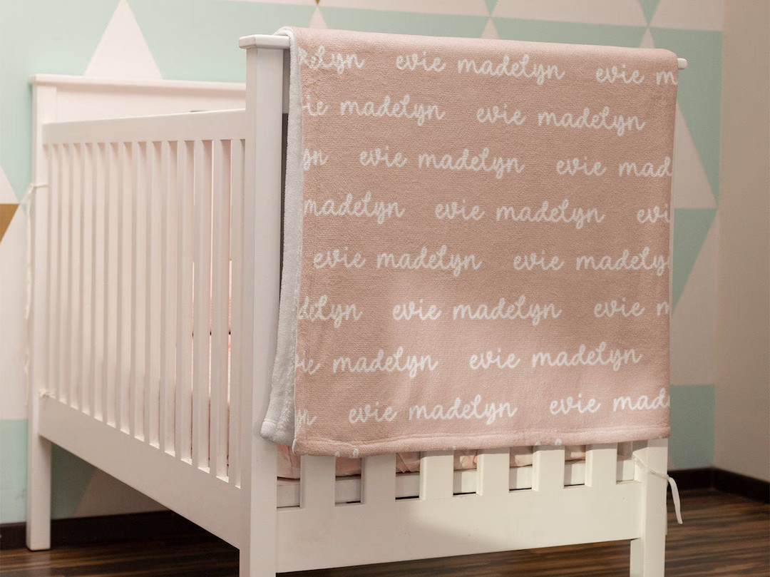 Personalized Custom Blanket, Baby Girl Blanket, Name Blanket, Girl Blanket Gift, Baby Blanket, Ki... | Etsy (US)