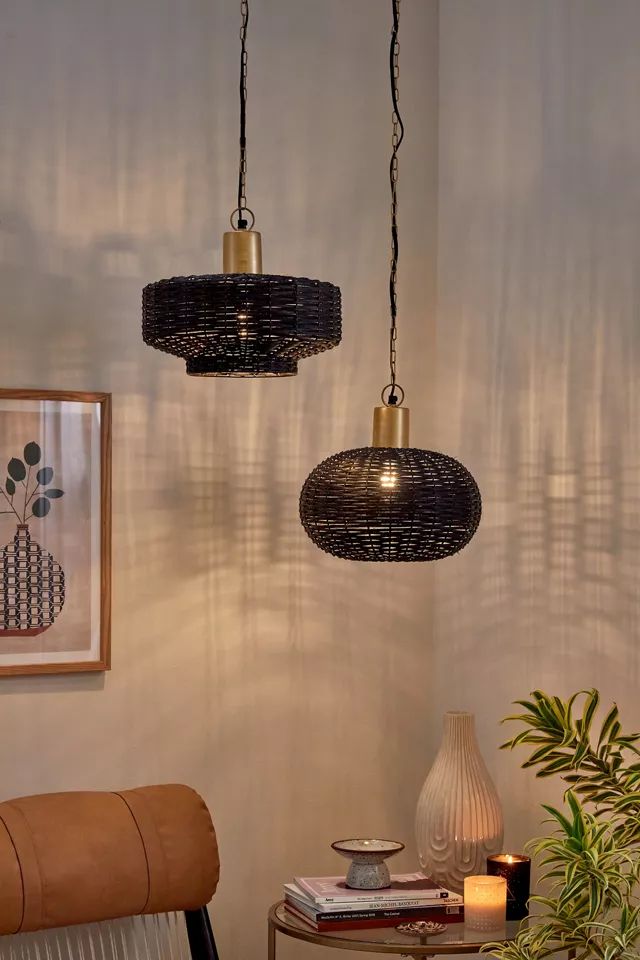 Ingrid Rattan Pendant Light | Urban Outfitters (US and RoW)