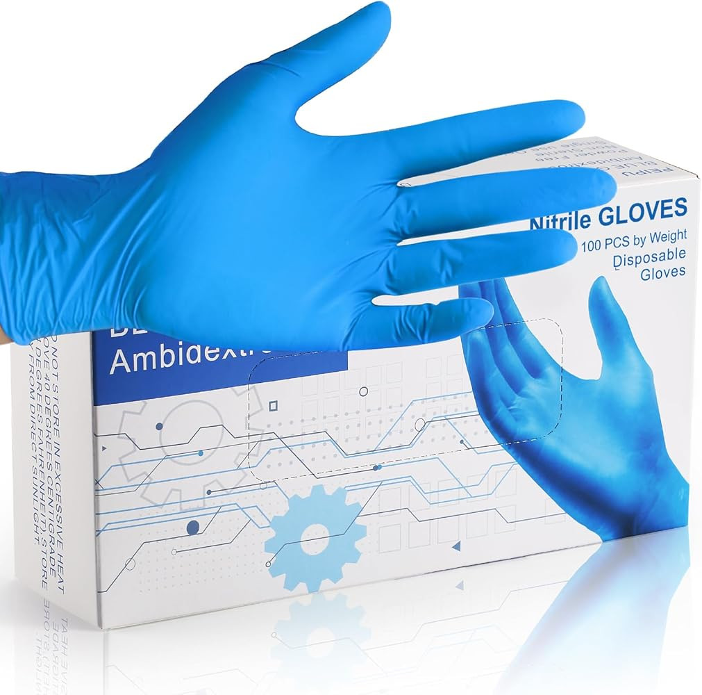 PEIPU Nitrile Disposable Gloves，Powder Free, Cleaning Service Gloves, Latex Free | Amazon (US)