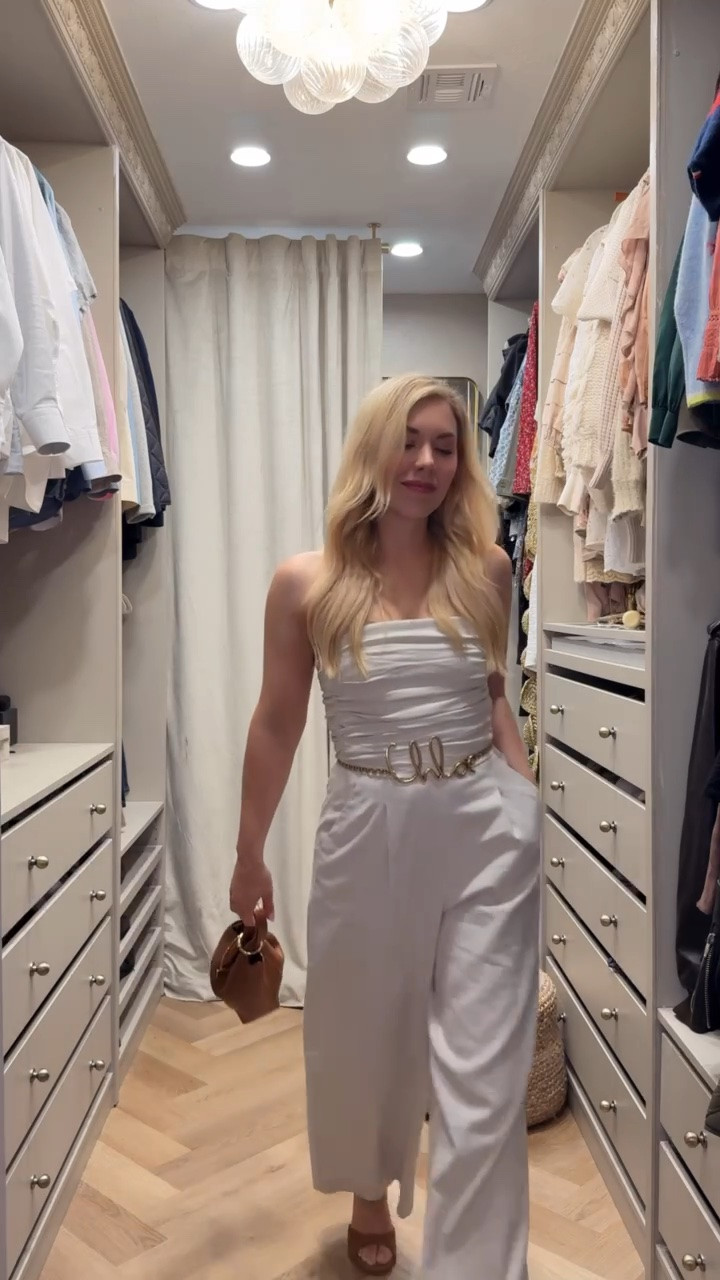 This is the perfect summer jumpsuit. (Stays up too!)
Linked to where to get this Chloe belt and Chloe bag for less 👏🏻

Summer outfit 
Summer
Vacation outfit

#LTKdayinmylife #LTKgrwm #LTKootd