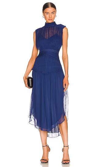 Safira Midi Dress in Aegean Blue | Revolve Clothing (Global)
