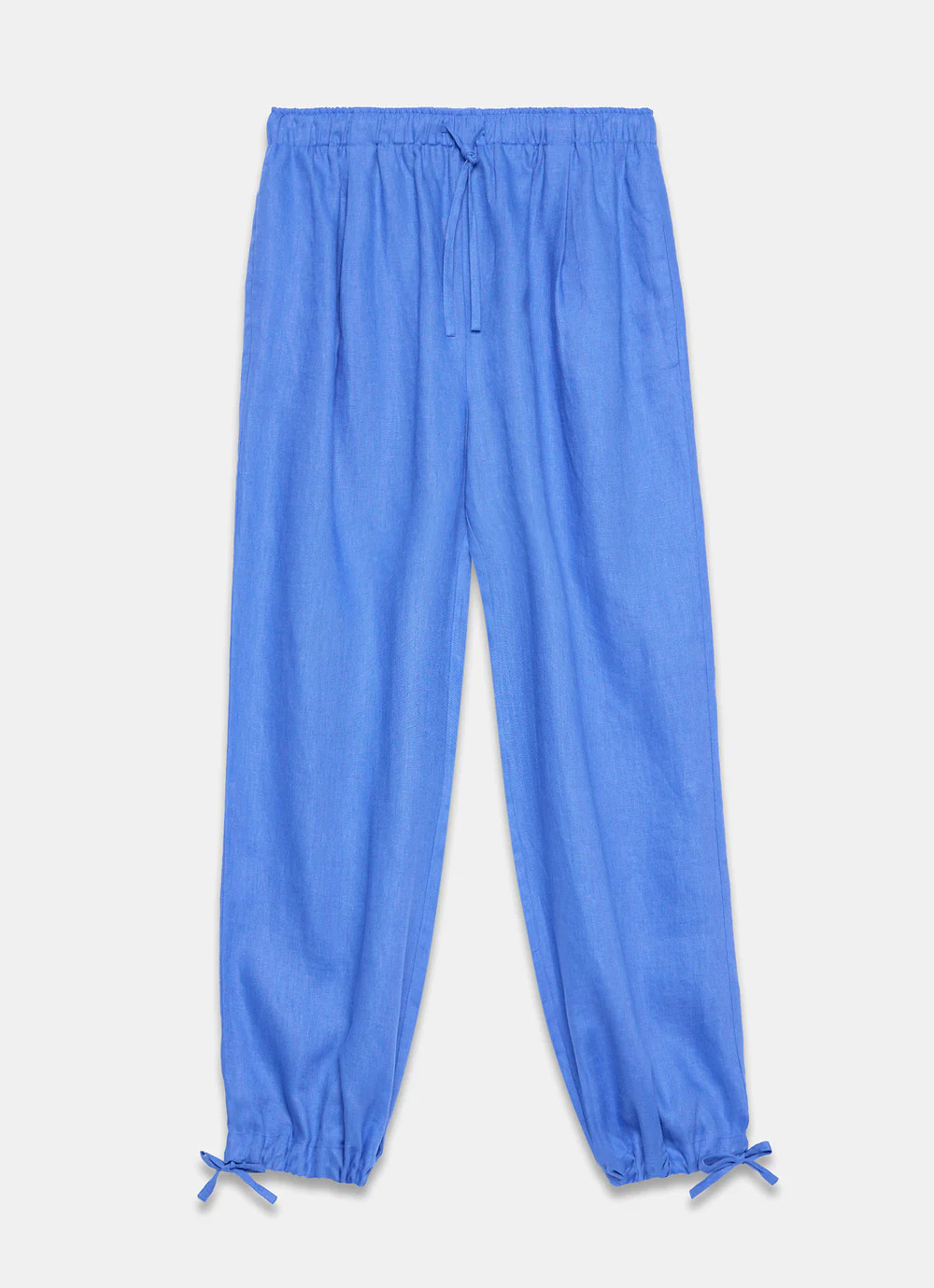 Blue Linen Balloon Trousers | Mint Velvet