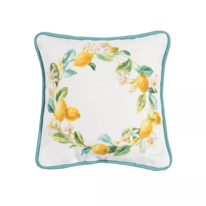 C&F Home 8" x 8" Lemon Wreath Petite Pillow | Target