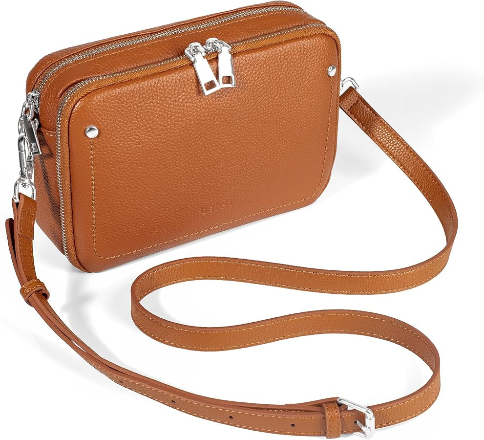 befen Genuine Leather Crossbody Bags for Women, Purses with Built in RFID Wallet Woman Camera Sho... | Amazon (US)