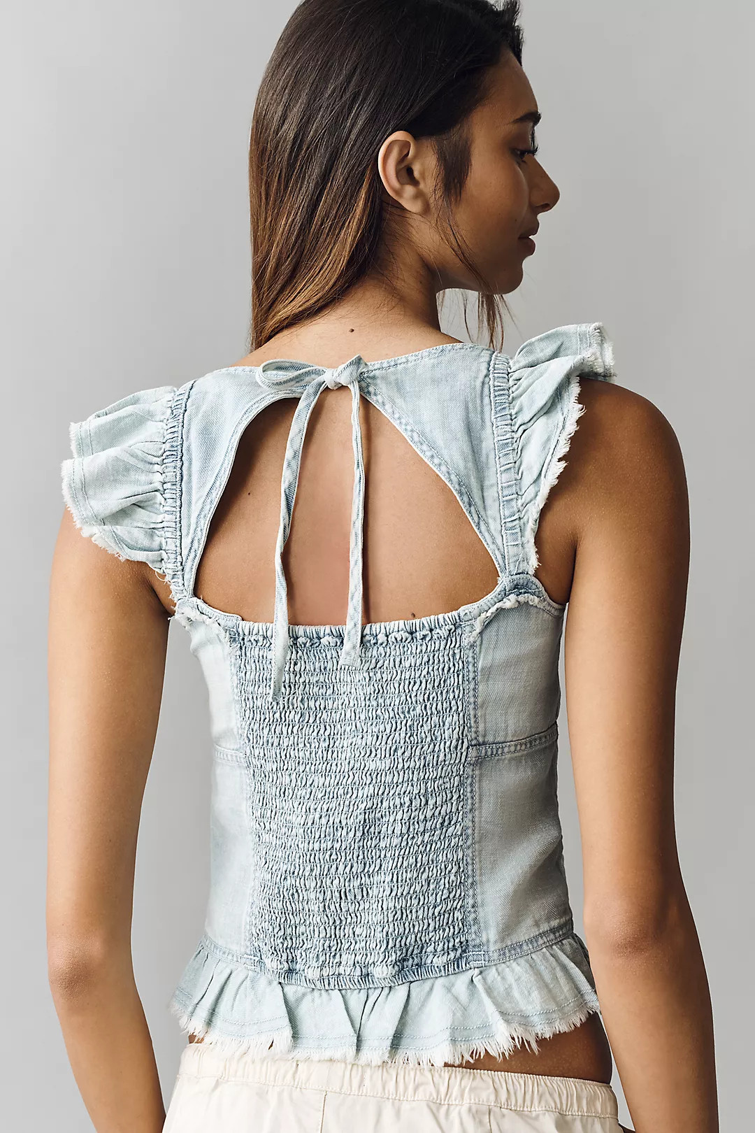 Pilcro 100% Cotton Tie-Front Top | Anthropologie (US)