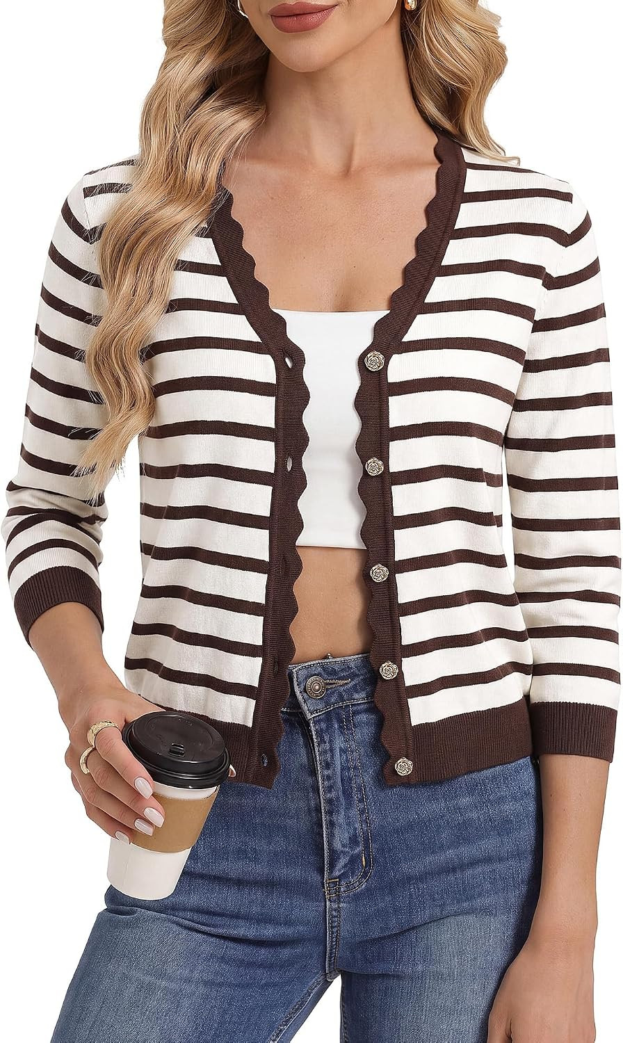 GRACE KARIN Cardigan Sweaters for Women Summer Lightweight 3/4 Sleeve Bolero Shrugs for Dress Women Fashion Outfits 2026 | Amazon (US)