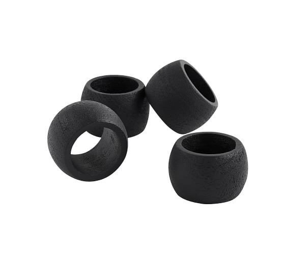 Chateau Acacia Wood Napkin Rings | Pottery Barn (US)