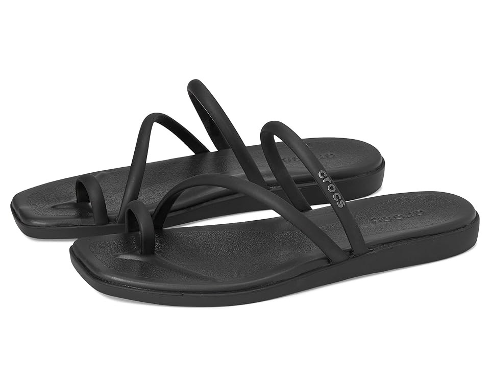 Crocs Miami Toe Loop Sandal Women's Sandals Black : 6 M, Synthetic | Zappos