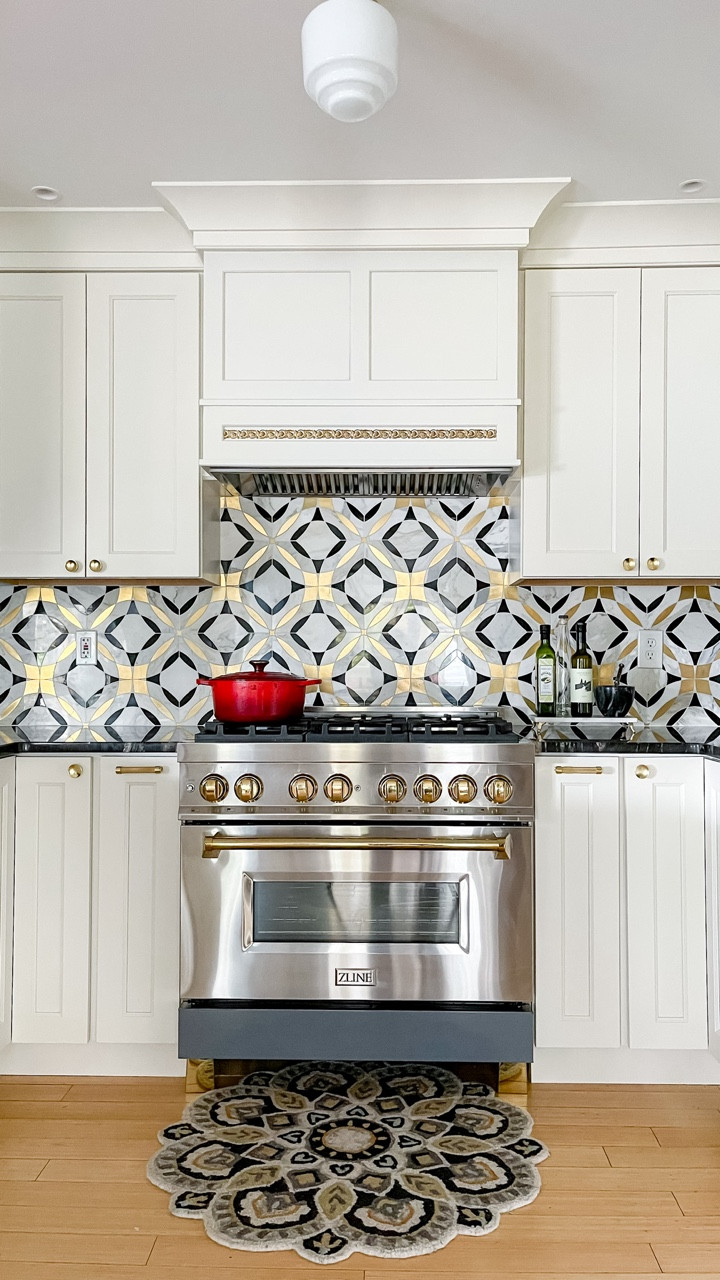 36” gas range. A stove you will fall in love with. A classic stainless steel range with brass accents. 6 burner cooktop and convection gas ovenn

#LTKHome