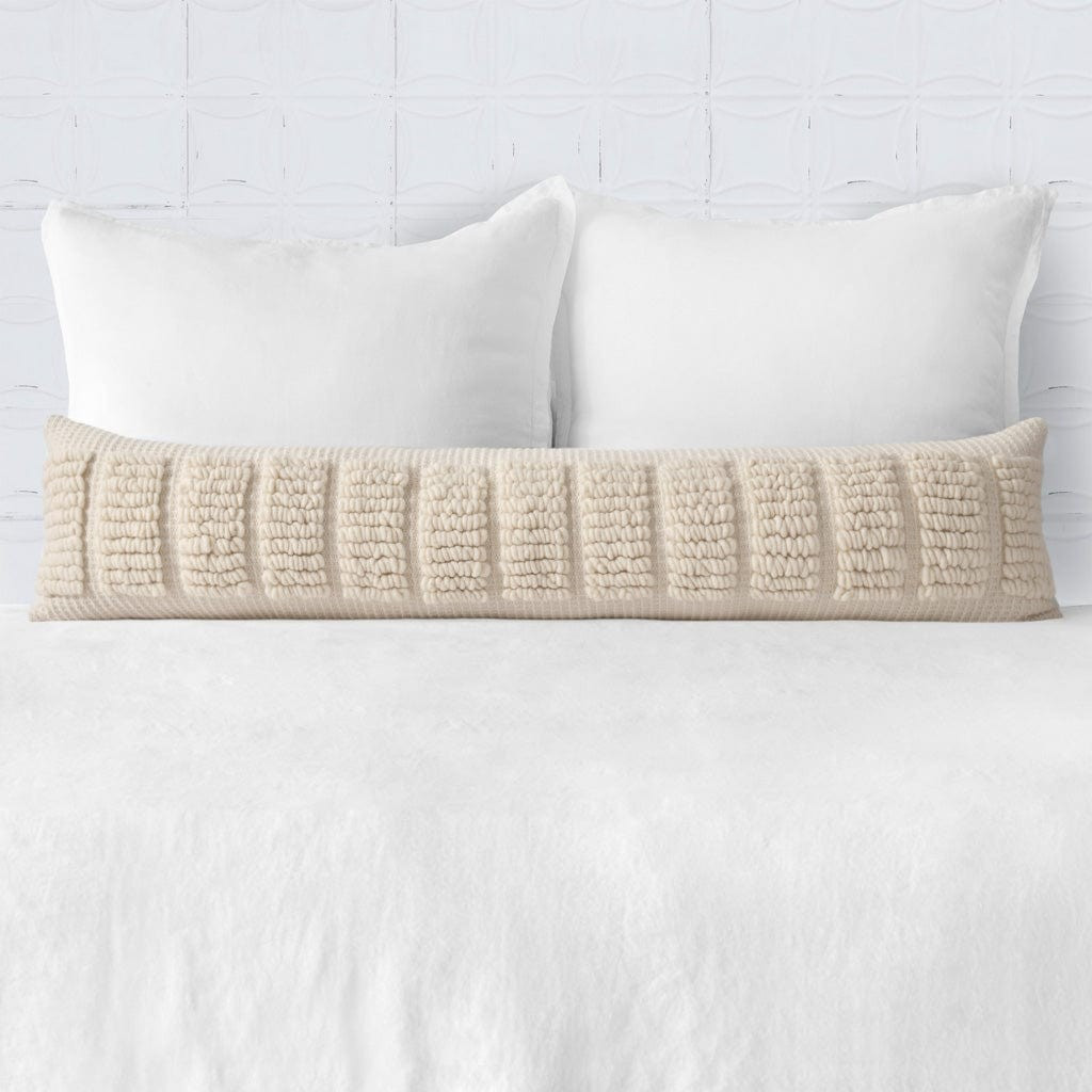 Oversized Lumbar Pillow with Textured Stripes | The Citizenry | The Citizenry