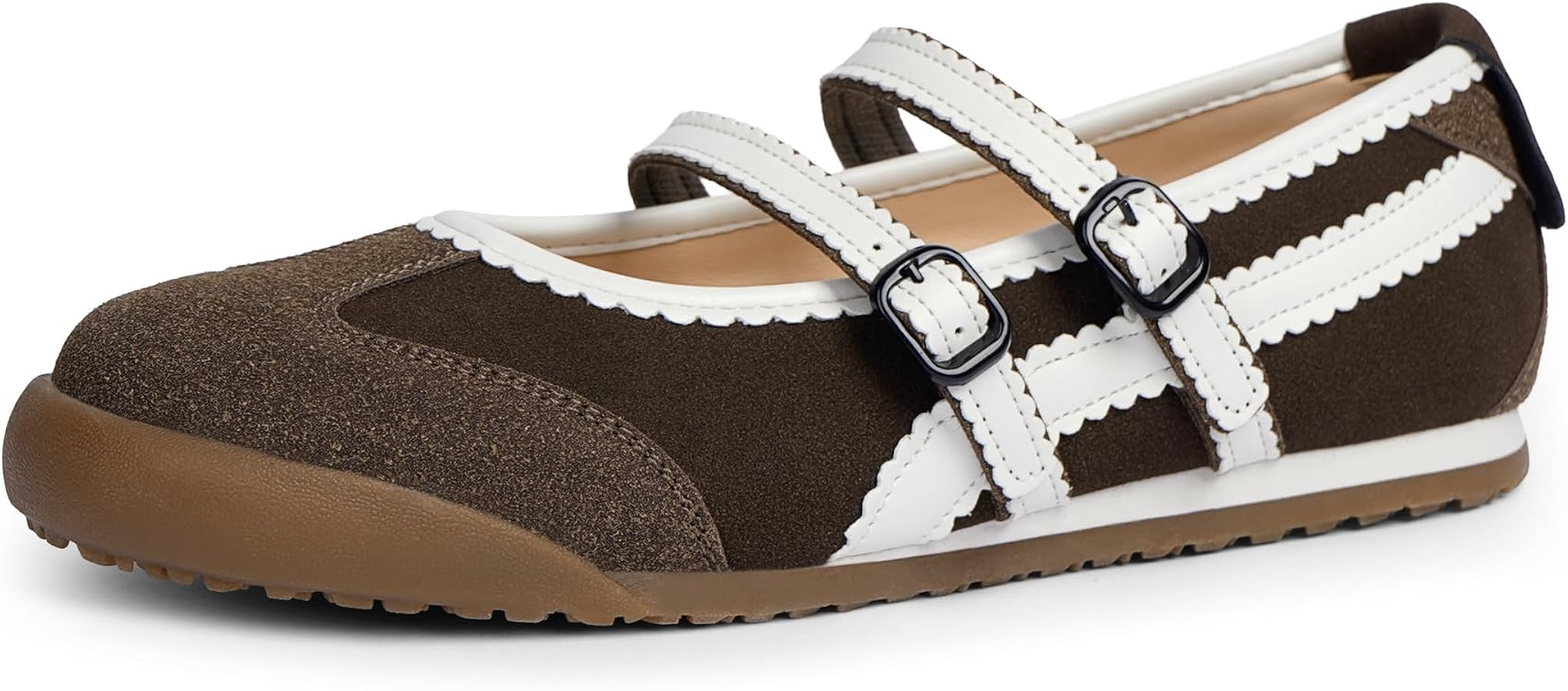 Tigeridea Fashion Sneakers for Women Mary Jane Shoes Comfortable Flat Two Strap Flat Shoes | Amazon (US)