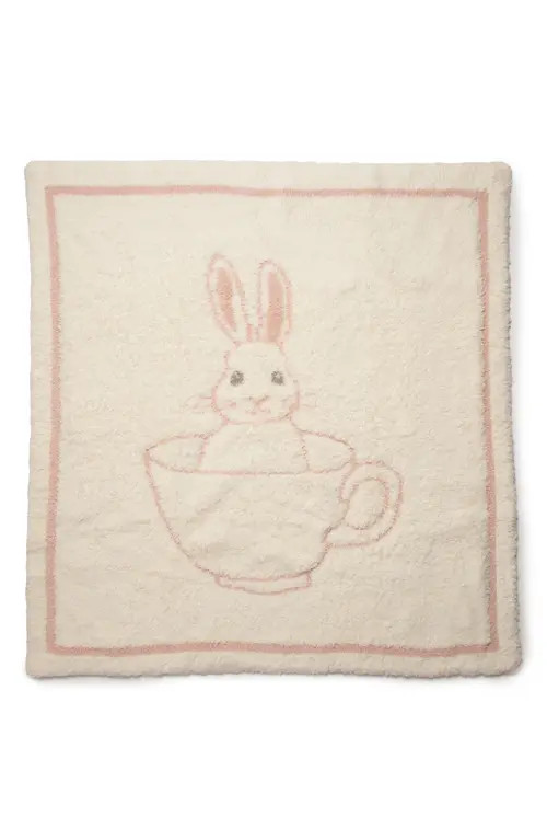 barefoot dreams CozyChic™ Teacup Bunny Baby Blanket in Dusty Rose at Nordstrom | Nordstrom