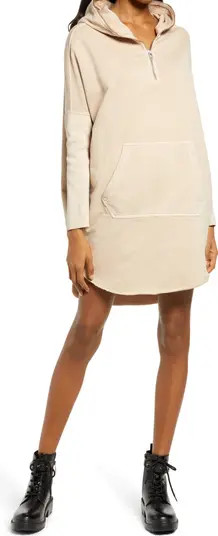 AllSaints Xonda Long Sleeve Cotton Hoodie Dress | Nordstrom | Nordstrom