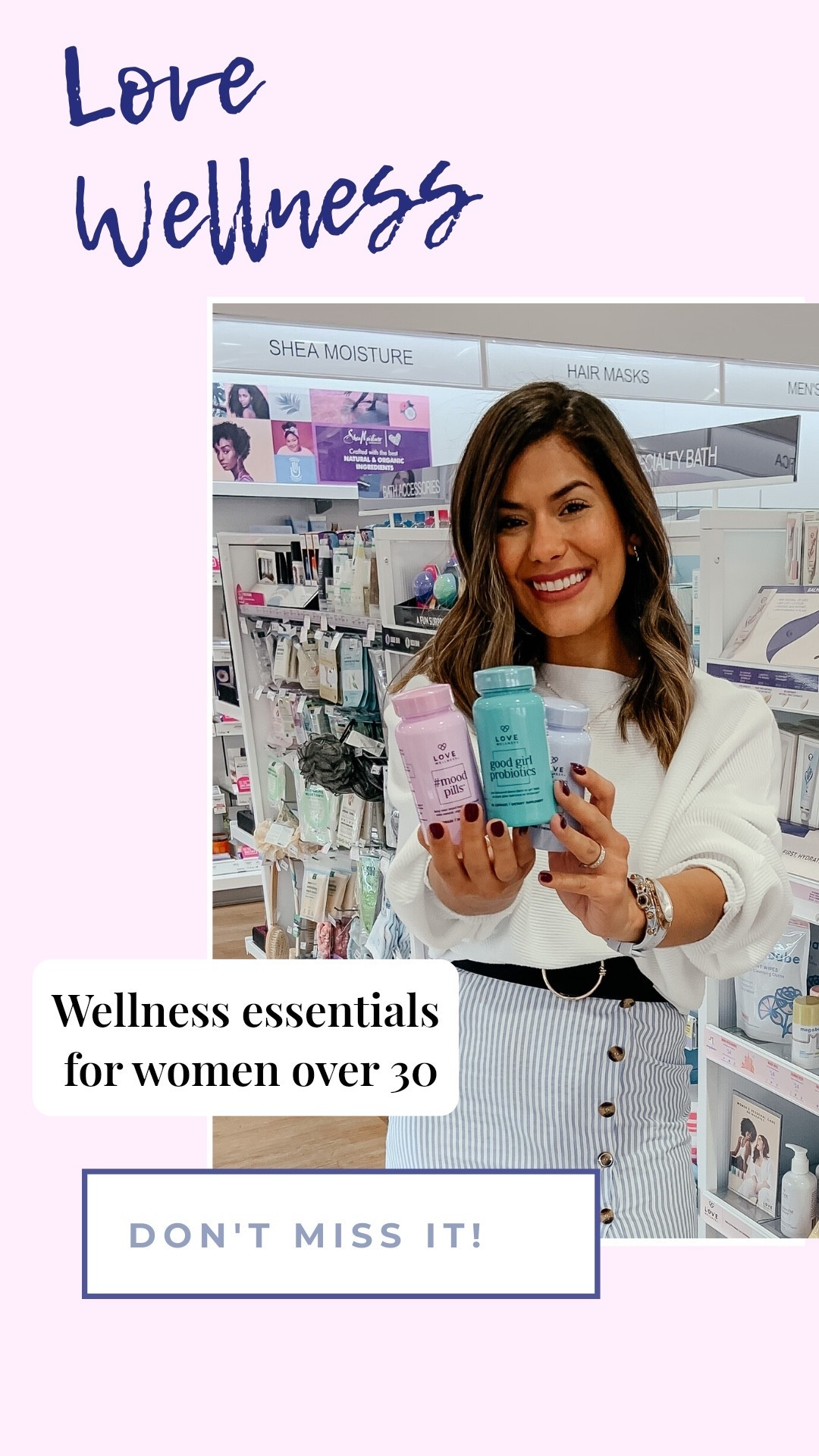 Boost your health with Love Wellness supplements, crafted especially for moms and women over 30! 🌸 Support your gut, vaginal health, sleep, and energy levels with natural, effective solutions designed just for you. Feel your best every day! 💪✨ 

supplements for women, supplements for women over 30, vitamins for women, best supplements for moms, daily supplements for women, must-have supplements for women, health supplements for women, wellness essentials for moms, supplements for skin hair nails, women’s health routine, self care vitamins

#LoveWellness #HealthyLiving #WomenOver30
#LoveWellness #WomenOver30 #GutHealth #VaginalWellness #BetterSleep #EnergyBoost #MomsHealth #NaturalSupplements

#LTKSaleAlert #LTKOver40 #LTKActive