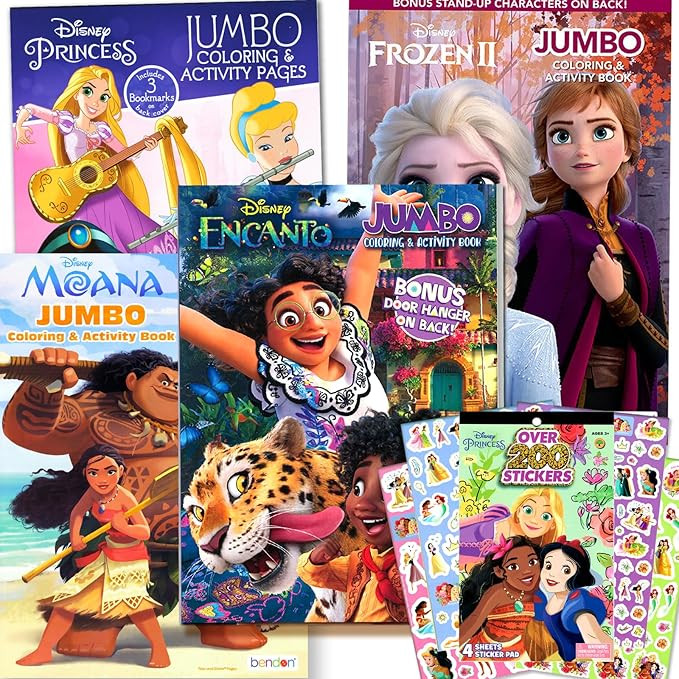 Disney Princess Coloring Book Activity Set for Kids Featuring Disney Princess, Encanto, Moana and... | Amazon (US)