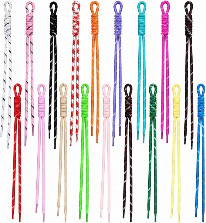 18 Pcs Paracord Keychains, Rope Braided Cord Charm Making Kit for DIY Bag Charm & Bracelet Kit, H... | Amazon (US)