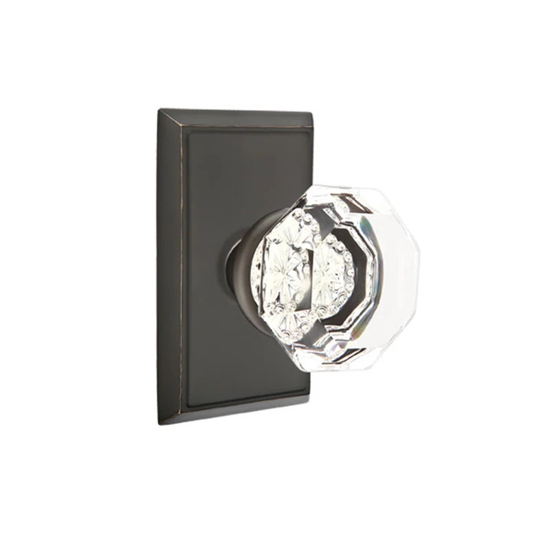 Passage Old Town Clear Knob with Rectangular Rose | Wayfair North America