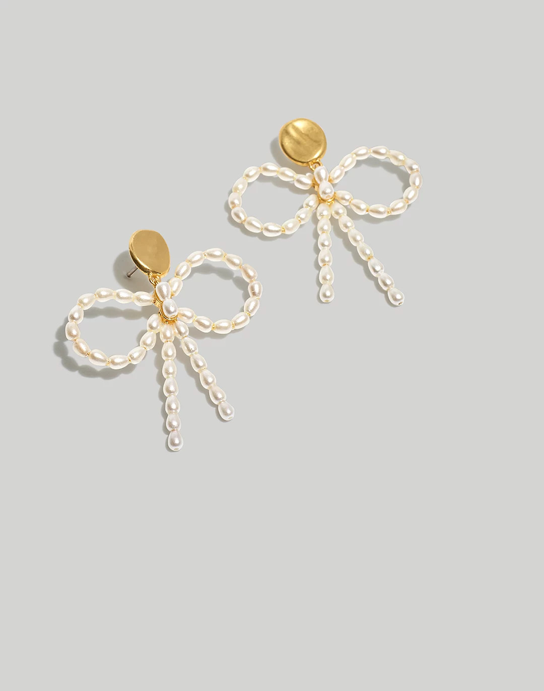 Pearl Bow Statement Earrings | Madewell