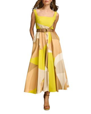 Printed Belted Square Neck Dress | Bloomingdale's (US)