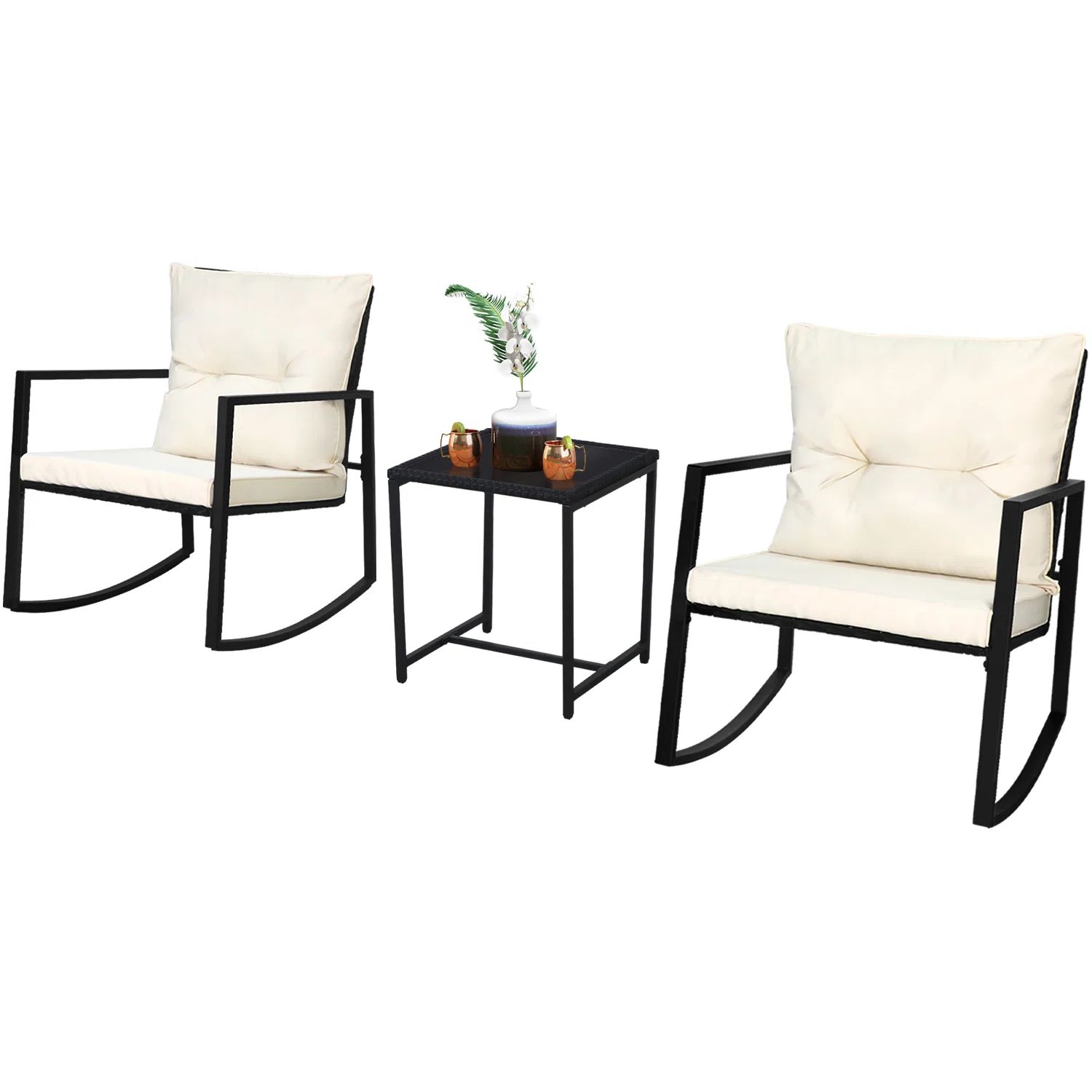 Kinzie Square 2 - Person 18" Long Bistro Set with Cushions | Wayfair North America