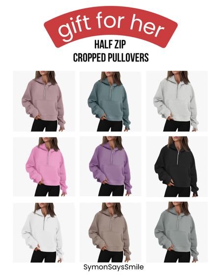 Holiday shopping / gift guide / women’s sweatshirt / quarter zip sweatshirt / gifts for her / amazon fashion cropped pullover 

#LTKHolidaySale #LTKSeasonal