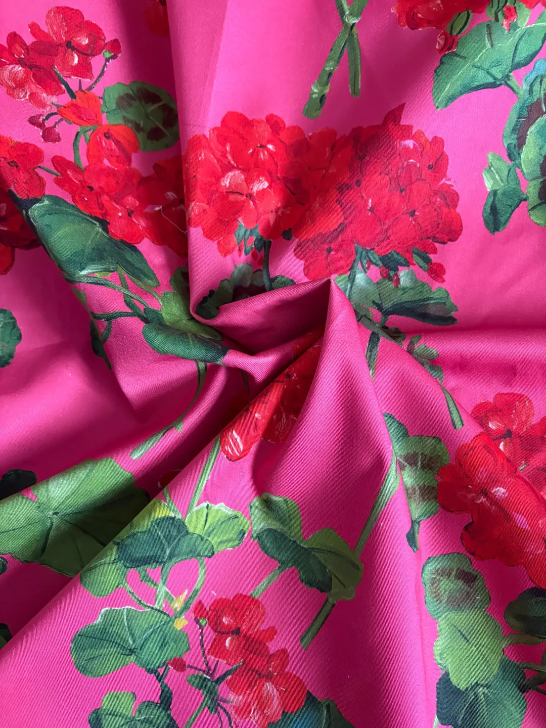 Designer Cotton Twill Fabric Geranium - Etsy | Etsy (US)
