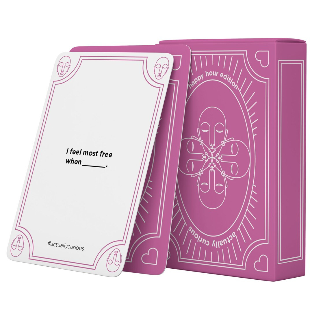 ACTUALLY CURIOUS: Happy Hour Edition Couples & Date Night Conversation Game 52 Question Prompts C... | Etsy (US)