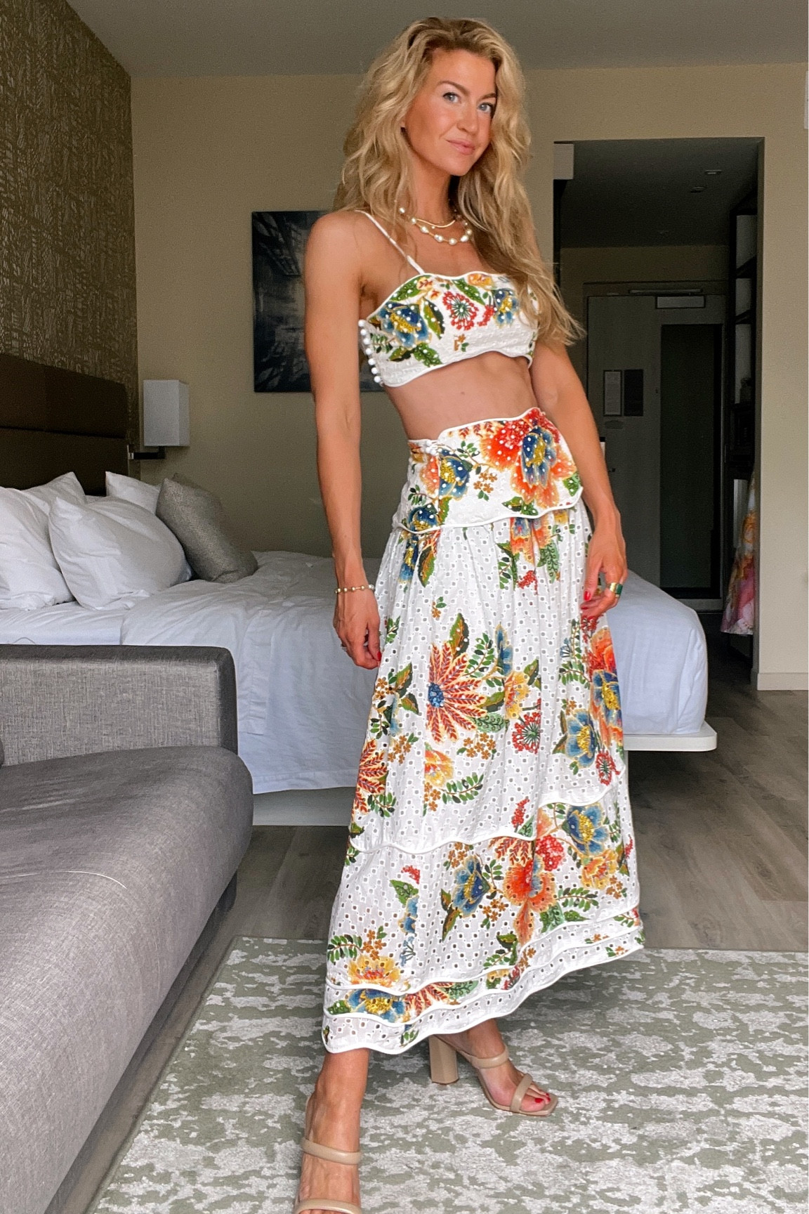 Colorful beach getaway looks with @saks. I love the unique detailing on this suit!

Bikini top: wearing a Med
Bikini bottom: wearing an XS (runs slightly big)

Skirt: wearing an XS (runs big, order down 1 size)
Top: wearing a S (runs TTS)
Sandals: run TTS

#Saks #SaksPartner #liketk.it @liketkit