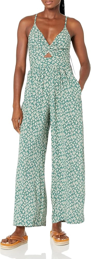 Angie Womens Women's Twist Front Peekaboo Cutout Jumpsuit | Amazon (US)