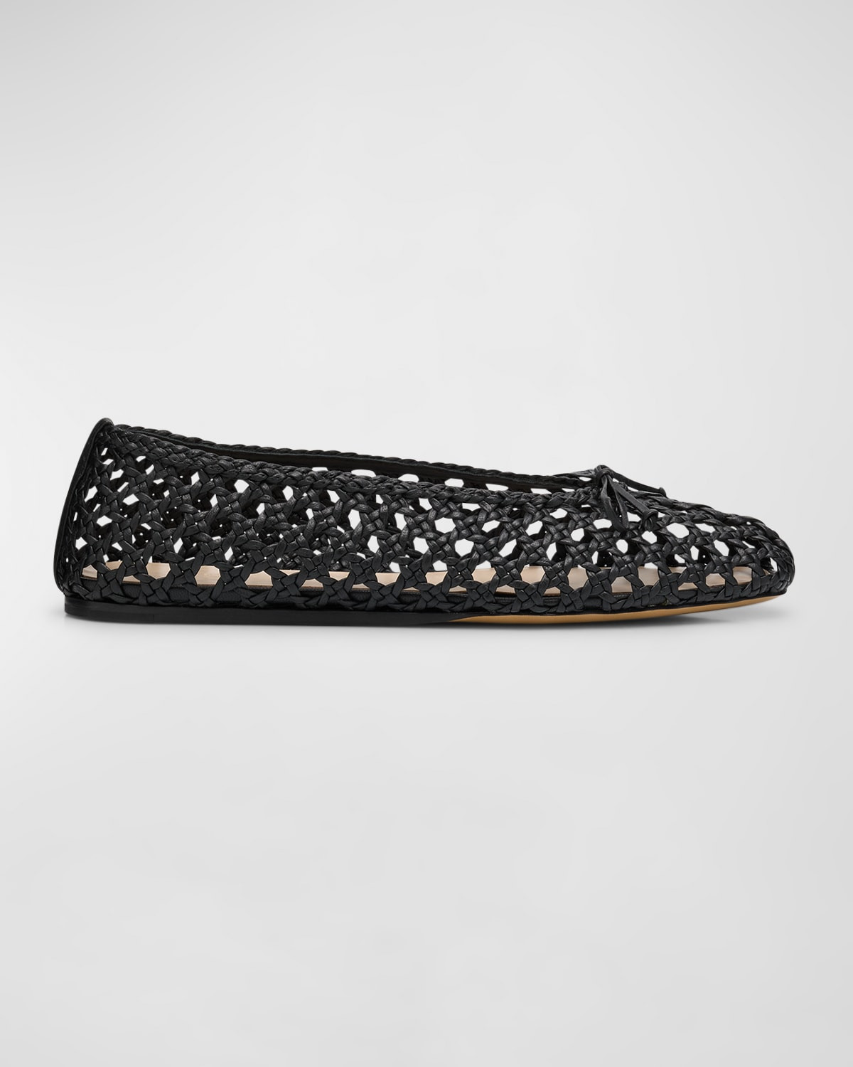 Regency Woven Leather Ballerina Flats | Neiman Marcus
