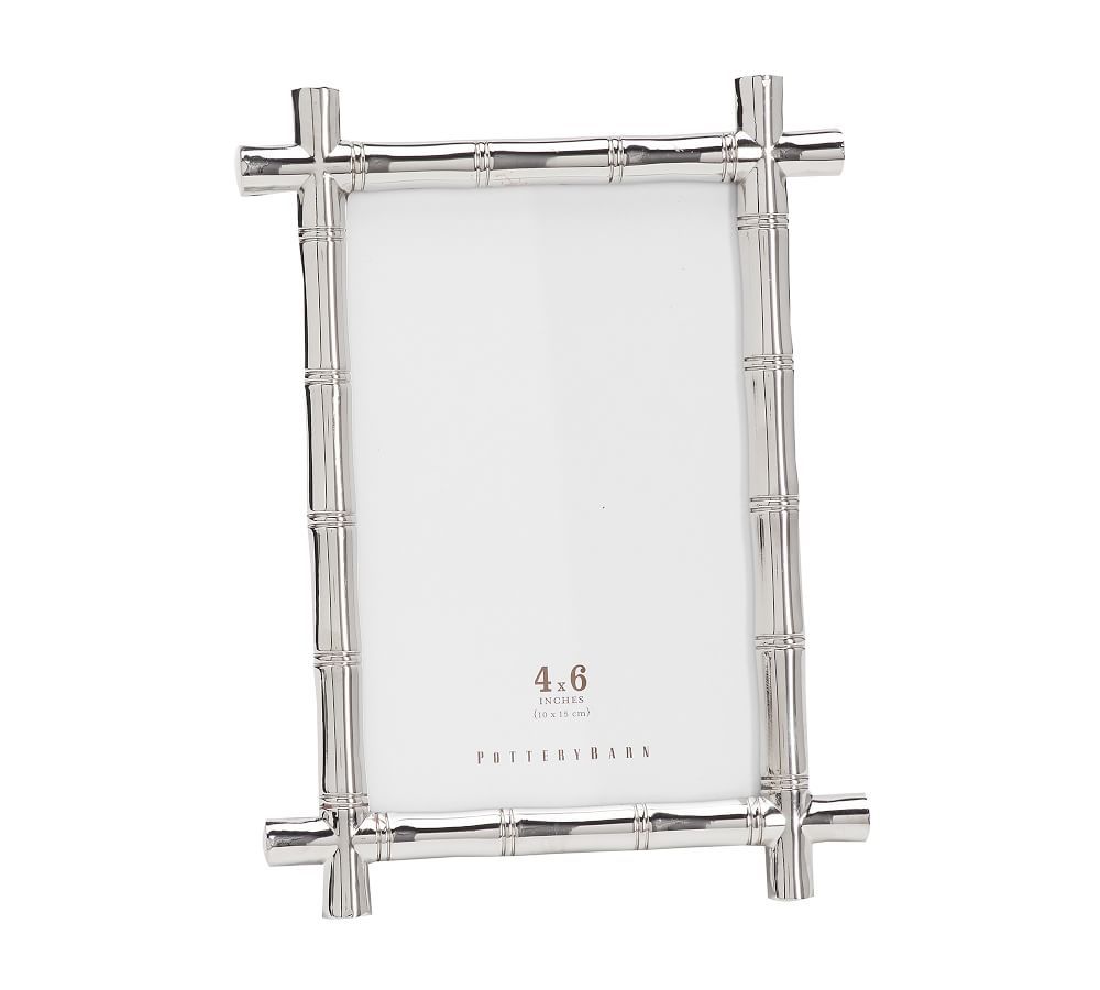 Bamboo Picture Frame, Silver, 4&amp;quot; x 6&amp;quot; | Pottery Barn (US)