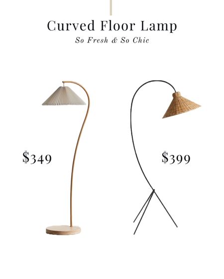 Curved floor lamps: Hi/Low edition
-
Athena Calderone Crate and Barrel - Urban Outfitters - minimalist floor lamps - minimalist decor - modern lighting - pleated shade floor lamp - rattan shade floor lamp 

#LTKhome