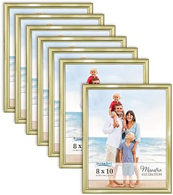 Icona Bay 8x10 Picture Frames Set (Gold, 12 Pack), Classy Contemporary Style, Maestro Collection | Amazon (US)