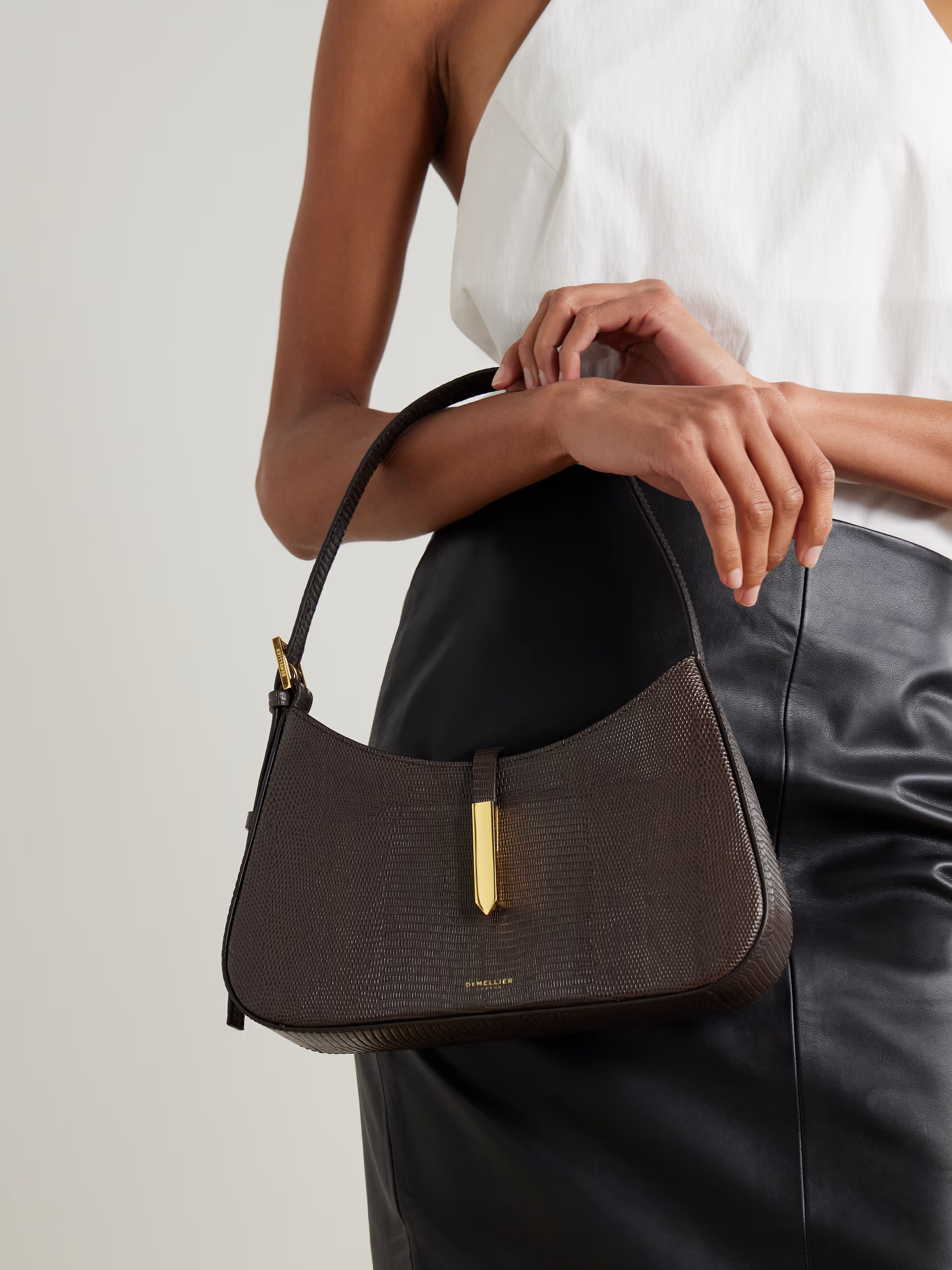 Tokyo croc-effect leather shoulder bag | NET-A-PORTER (UK & EU)