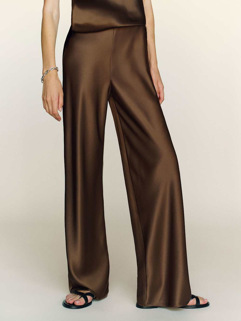 Gale Satin Mid Rise Bias Pant | Reformation (Global)