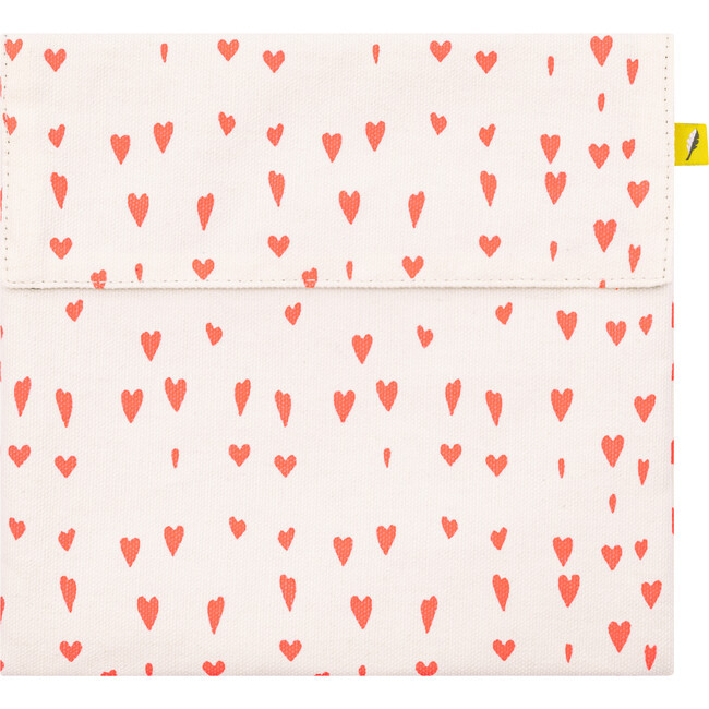 Print Velcro Flip Snack Bag, Tiny Hearts | Maisonette