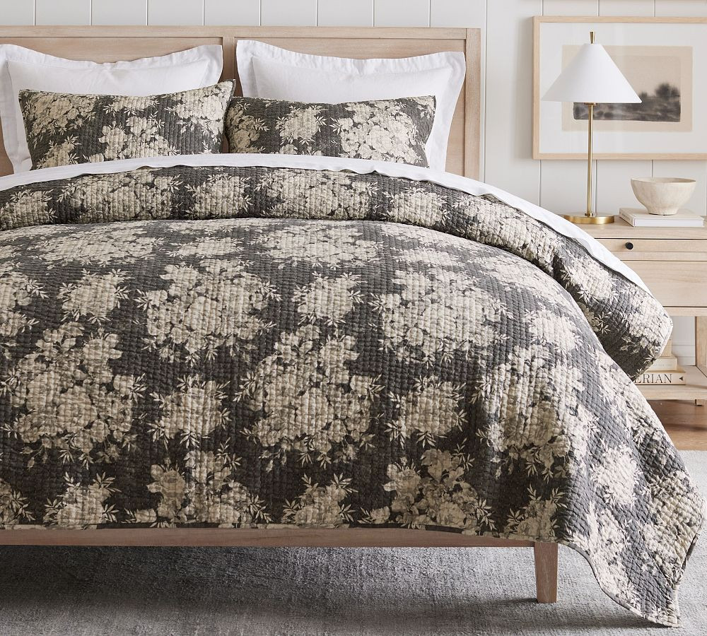 Juliette Toile Handcrafted Reversible Pick-Stitch Quilt | Pottery Barn (US)