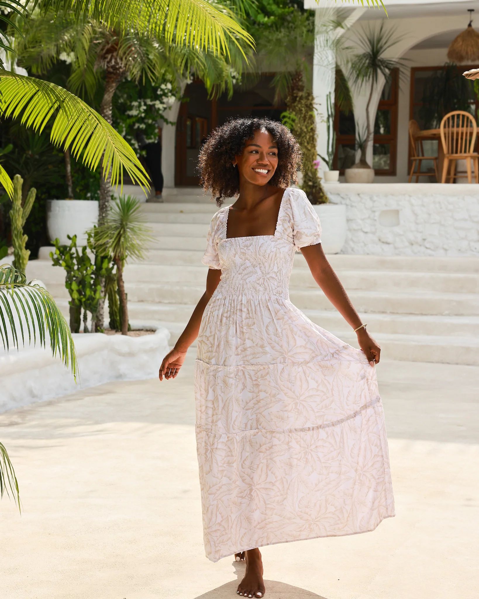 The Grenada - Bamboo Smocked Maxi Dress | Kenny Flowers