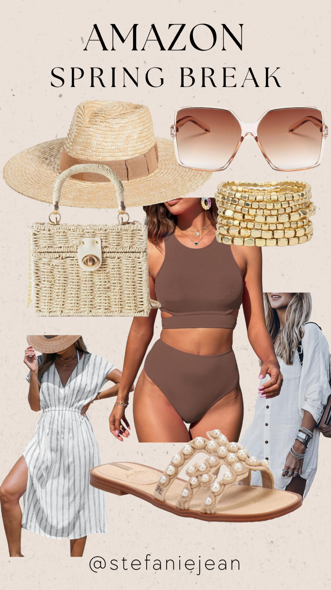 Chic and budget friendly resort wear looks for spring break from Amazon, including this cute bikini, bag, and sandals

#LTKTravel #LTKSwim #LTKSaleAlert
