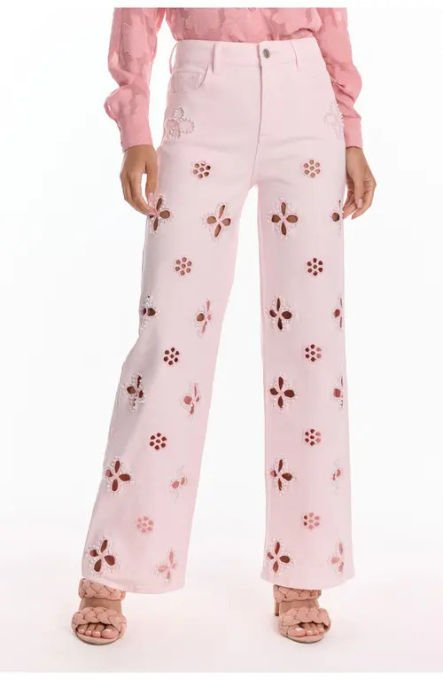 The Noli Shop Kaia Pearl High Rise Jean in Blush at Nordstrom, Size 25 | Nordstrom