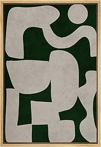 SIGNWIN Framed Canvas Print Wall Art 1960s Vintage Mid-Century Polygon Abstract Shape Illustratio... | Amazon (US)