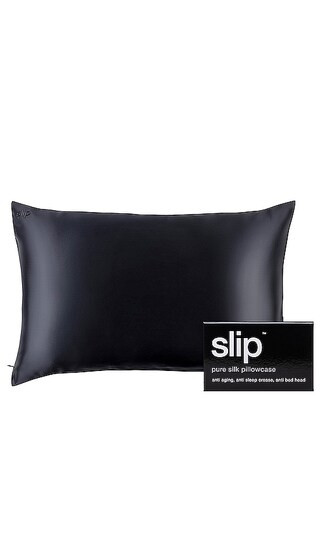 slip Queen/Standard Pure Silk Pillowcase in Black. | Revolve Clothing (Global)